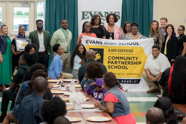 Evans High School becomes the first UCF-Certified Community Partnership School. Courtesy: UCF Center for Community Partnerships